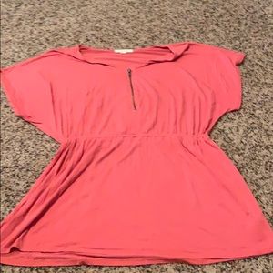 Women’s empire Waist Zipper Top